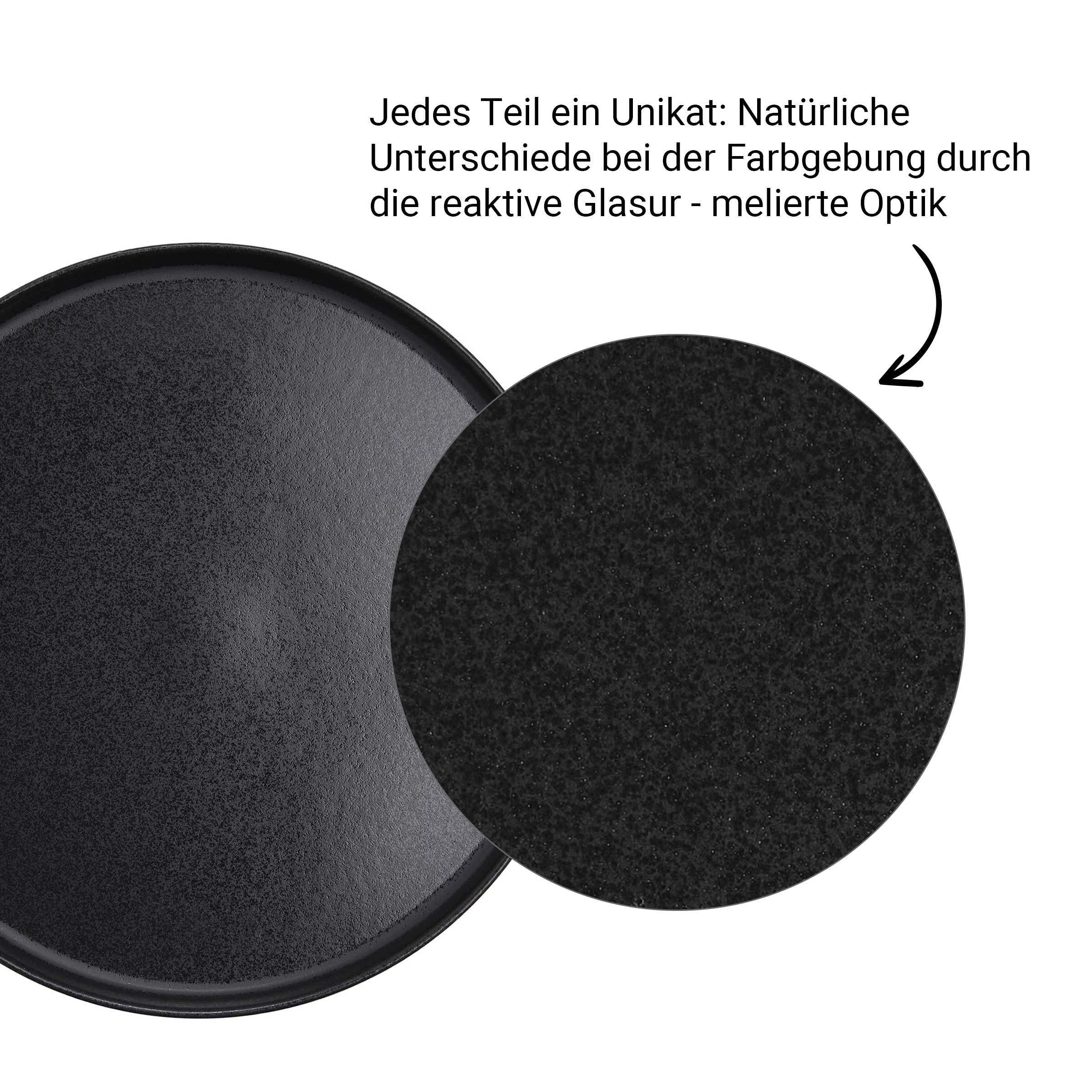 4x Dinnerteller Ø27cm CASA NOVA In Schwarz 5 4x Dinnerteller Ø27cm CASA NOVA In Schwarz – Bild 3