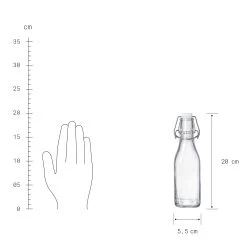 4x Flasche Mit Bügelverschluss 250ml SWING In Transparent -Butlers butlers 4x flasche mit bugelverschluss 250ml swing in transparent 3