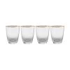 4x Gläser Mit Goldrand Und Rillen 300ml GOLDEN TWENTIES In Transparent -Butlers butlers 4x glaser mit goldrand und rillen 300ml golden twenties in transparent