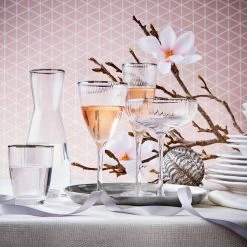 4x Gläser Mit Goldrand Und Rillen 300ml GOLDEN TWENTIES In Transparent -Butlers butlers 4x glaser mit goldrand und rillen 300ml golden twenties in transparent 6