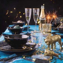 4x Gläser Mit Goldrand Und Rillen 300ml GOLDEN TWENTIES In Transparent -Butlers butlers 4x glaser mit goldrand und rillen 300ml golden twenties in transparent 7