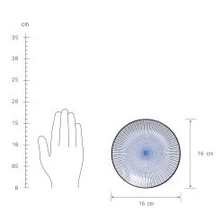 4x Teller Ø16cm DIM SUM In Blau-Weiß -Butlers butlers 4x teller o16cm dim sum in blau weiss 3