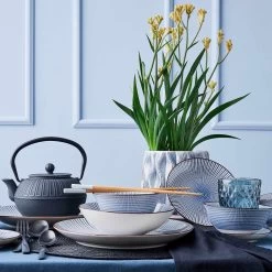 4x Teller Ø16cm DIM SUM In Blau-Weiß -Butlers butlers 4x teller o16cm dim sum in blau weiss 7