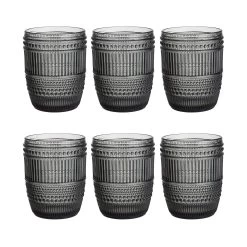6x Gläser 250ml FIRENZE In Grau