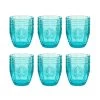 6x Gläser 250ml VICTORIAN In Türkis