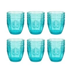 6x Gläser 250ml VICTORIAN In Türkis