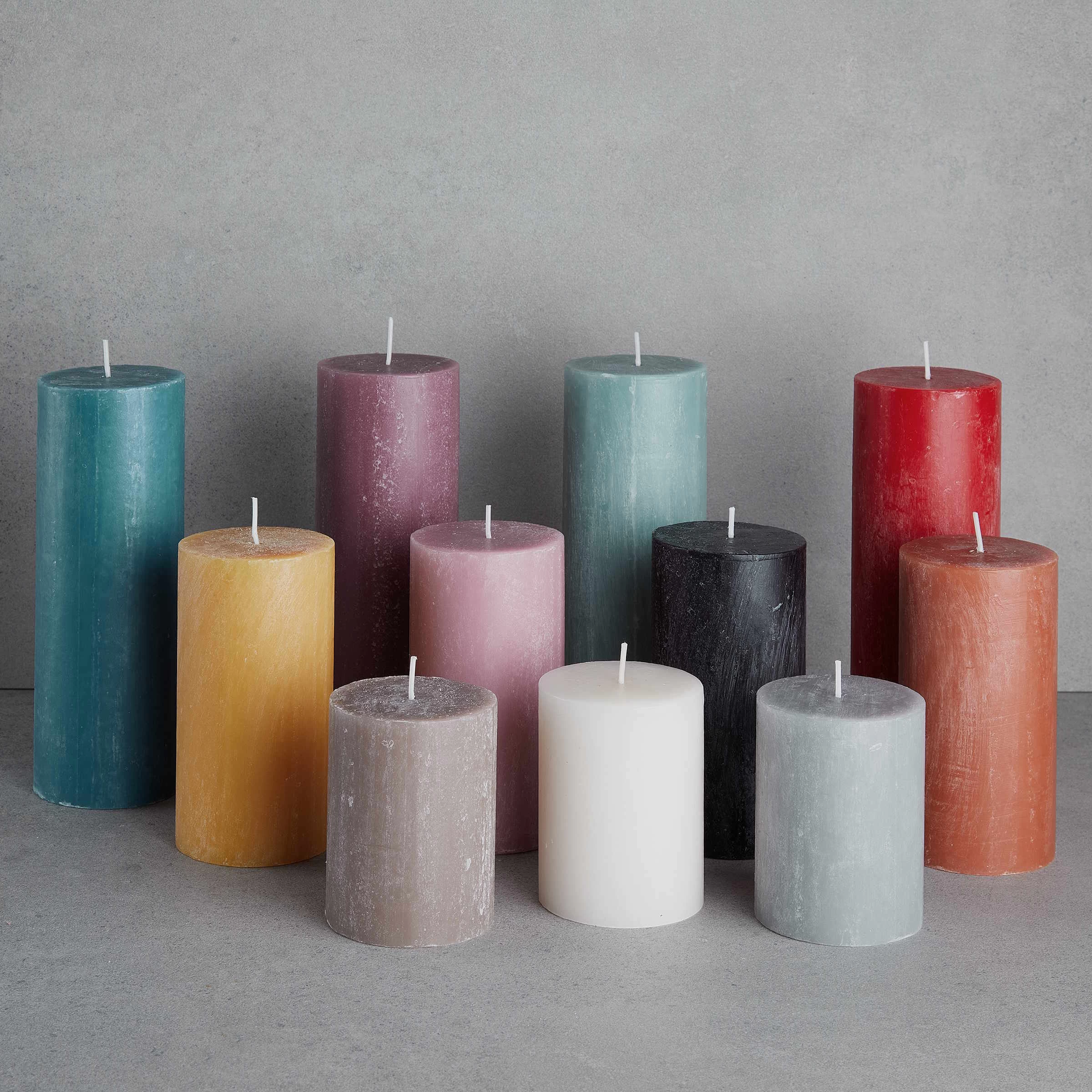 6x Stumpenkerze Höhe 9cm RUSTIC In Creme 4 6x Stumpenkerze Höhe 9cm RUSTIC In Creme – Bild 2