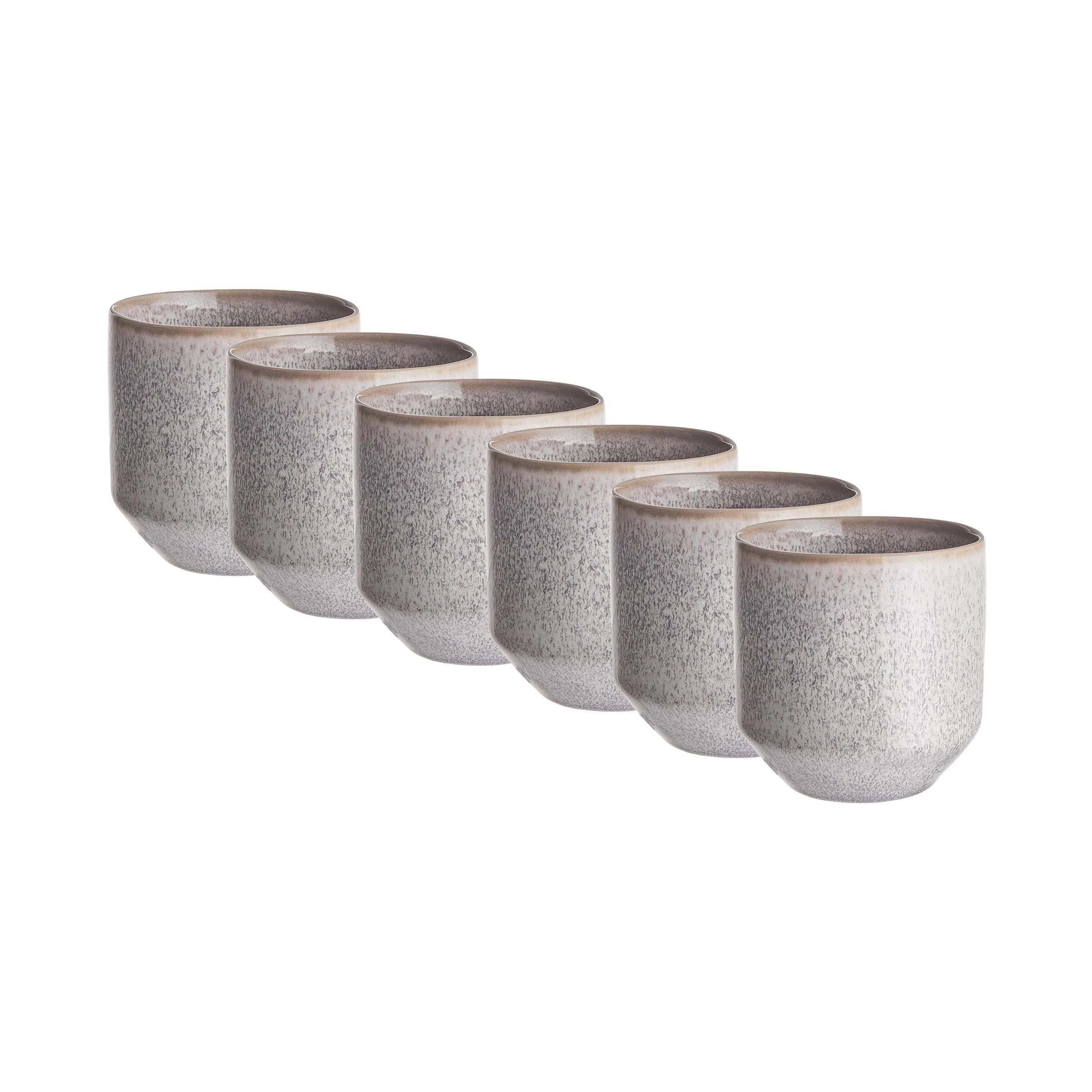 6x Tasse 180ml UNIQUE In Grau 3 6x Tasse 180ml UNIQUE In Grau