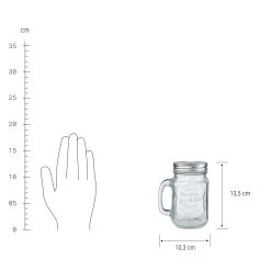 6x Trinkgläser Mason Mit Deckel 450ml REFRESH In Transparent -Butlers butlers 6x trinkglaser mason mit deckel 450ml refresh in transparent 2