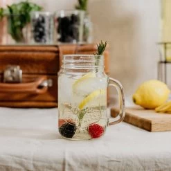 6x Trinkgläser Mason Mit Deckel 450ml REFRESH In Transparent -Butlers butlers 6x trinkglaser mason mit deckel 450ml refresh in transparent 5