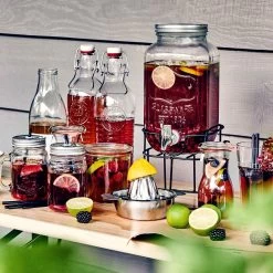 6x Trinkgläser Mason Mit Deckel 450ml REFRESH In Transparent -Butlers butlers 6x trinkglaser mason mit deckel 450ml refresh in transparent 8