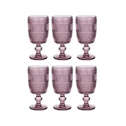 6x Weingläser 230ml FIRENZE In Lila
