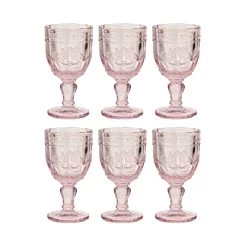 6x Weingläser 230ml VICTORIAN In Rosa