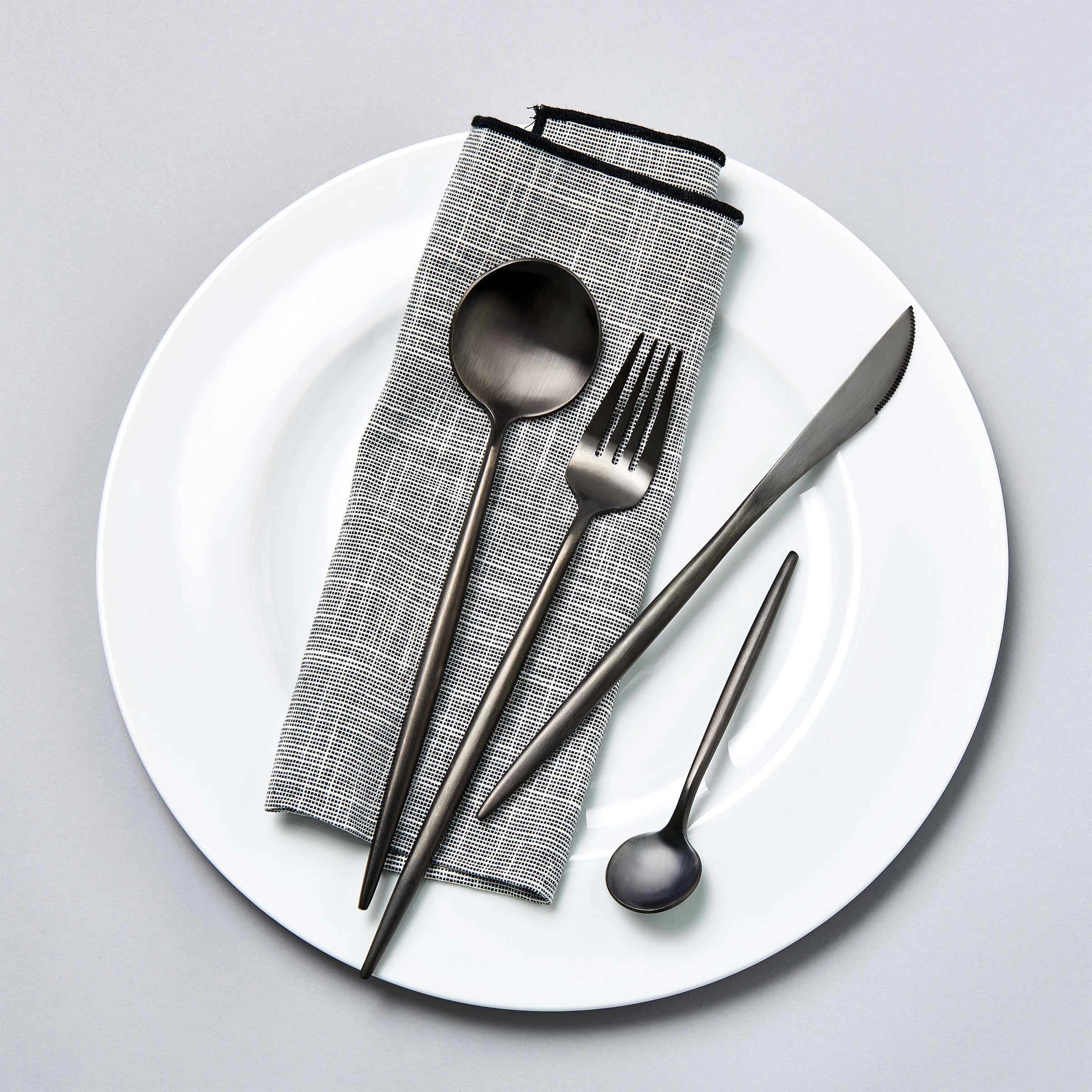 Besteck-Set 16-tlg. Matt STILETTO In Schwarz 4 Besteck-Set 16-tlg. Matt STILETTO In Schwarz – Bild 2