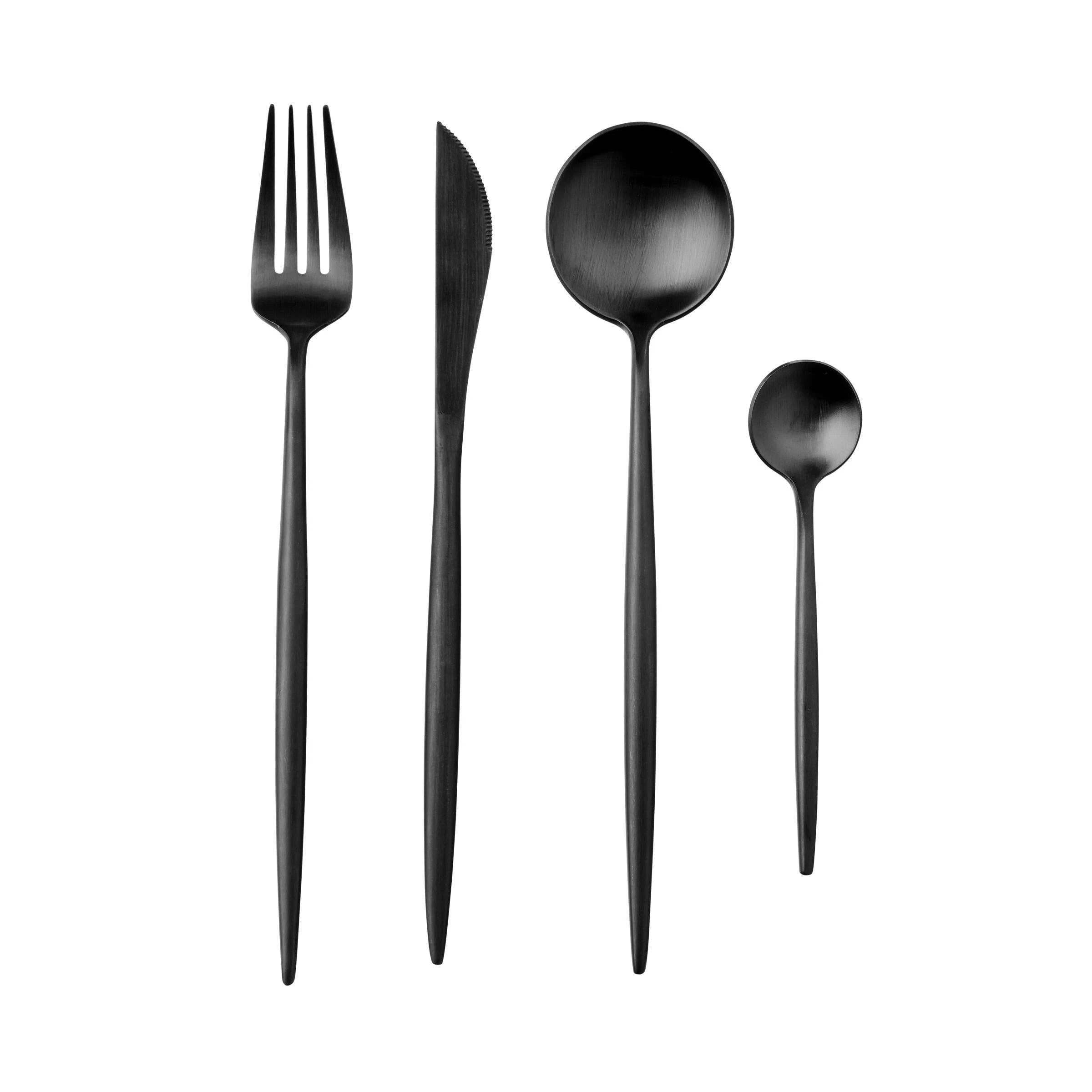 Besteck-Set 16-tlg. Matt STILETTO In Schwarz 3 Besteck-Set 16-tlg. Matt STILETTO In Schwarz