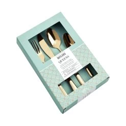 Besteck-Set 4-tlg. QUEENS In Gold