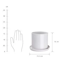 Blumentopf Mit Teller Ø16cm PLANT PLACE In Weiß -Butlers butlers blumentopf mit teller o16cm plant place in weiss 2