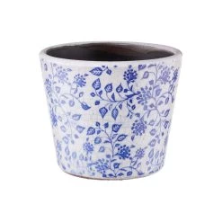 Blumentopf Ø14cm EVERGREEN In Blau-Weiß