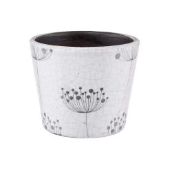 Blumentopf Ø14cm EVERGREEN In Schwarz-Weiß