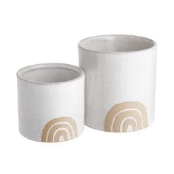 Blumentopf Ø15cm OVER THE RAINBOW In Weiß-Beige -Butlers butlers blumentopf o15cm over the rainbow in weiss beige 3