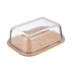 Butterdose Mit Glasdeckel L 17,5 X B 13cm BAMBOO In Natur-Transparent -Butlers butlers butterdose mit glasdeckel l 17 5 x b 13cm bamboo in natur transparent 3