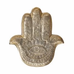 Deko Schale B 20 X T 18cm HAMSA In Gold