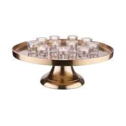 Deko-Teller Mit Fuß Ø50cm BANQUET In Gold 12 Deko-Teller Mit Fuß Ø50cm BANQUET In Gold -Butlers butlers deko teller mit fuss o50cm banquet in gold 4