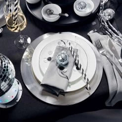 Deko-Teller Ø35cm PIATTO In Silber -Butlers butlers deko teller o35cm piatto in silber 5