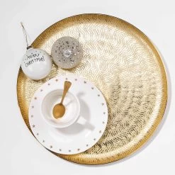 Deko-Teller Ø38cm GOLDEN STAR In Gold -Butlers butlers deko teller o38cm golden star in gold 2