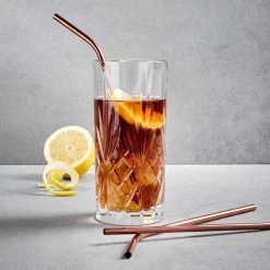 Edelstahltrinkhalme Mit Bürste MANHATTAN LOUNGE In Roségold -Butlers butlers edelstahltrinkhalme mit burste manhattan lounge in rosegold 2