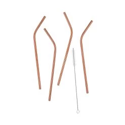 Edelstahltrinkhalme Mit Bürste MANHATTAN LOUNGE In Roségold