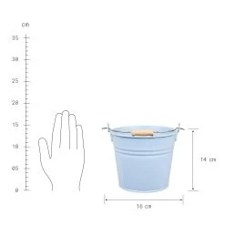 Eimer 2l ZINC In Hellblau -Butlers butlers eimer 2l zinc in hellblau 2