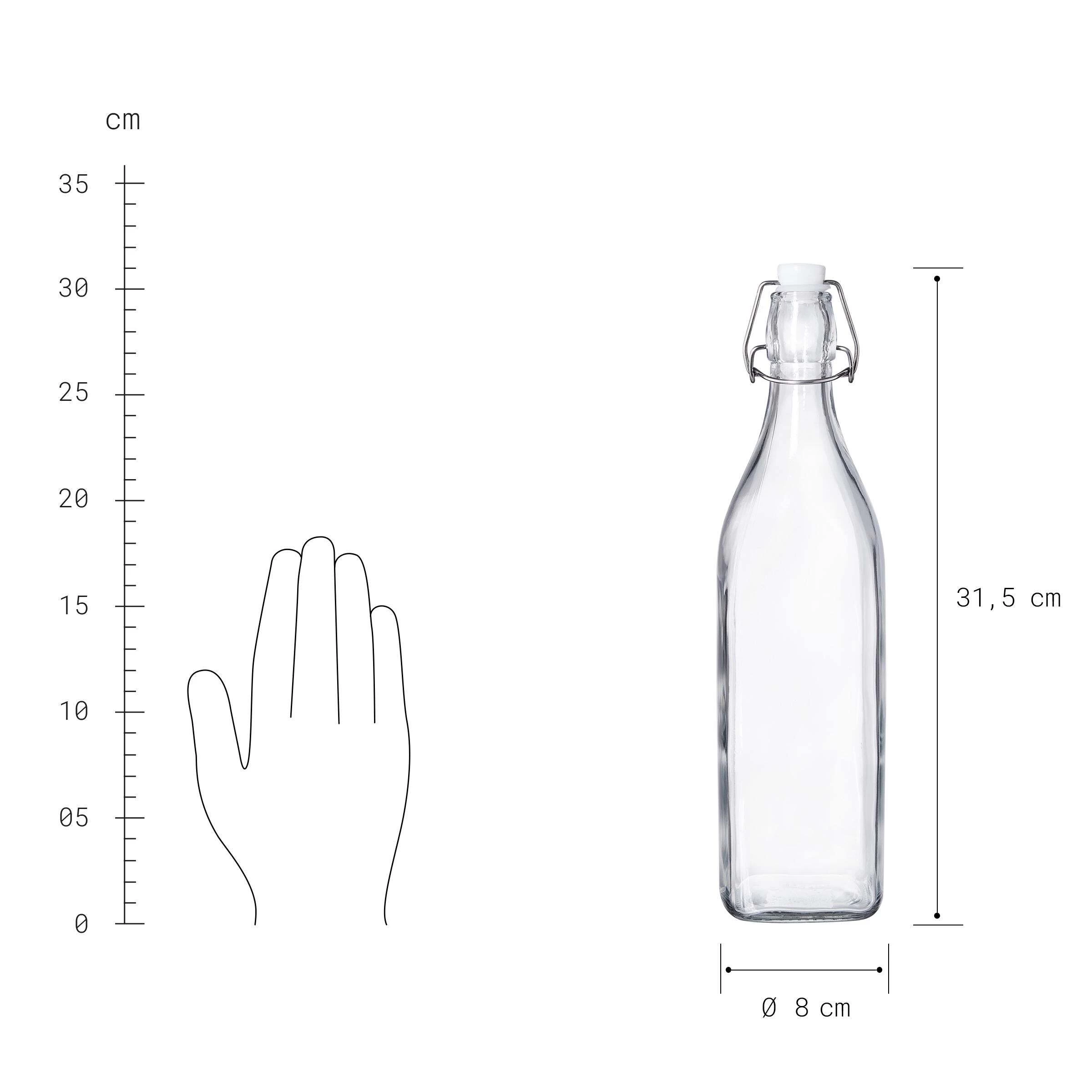 Flasche Mit Bügelverschluss 1000ml SWING In Transparent 6 Flasche Mit Bügelverschluss 1000ml SWING In Transparent – Bild 4