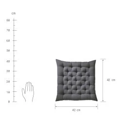 Futonkissen L 42 X B 42cm SOLID In Grau 9 Futonkissen L 42 X B 42cm SOLID In Grau -Butlers butlers futonkissen l 42 x b 42cm solid in grau 3