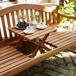 Gartenbank Mit Aufklappbarem Tisch BANQUETTE In Braun -Butlers butlers gartenbank mit aufklappbarem tisch banquette in braun 9