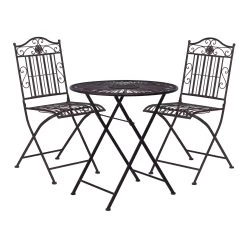 Gartenmöbel-Set 3-tlg. TERRACE HILL In Dunkelbraun