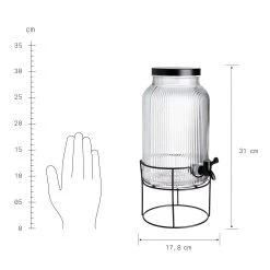 Getränkespender 5,7l FOUNTAIN In Transparent-Schwarz -Butlers butlers getrankespender 5 7l fountain in transparent schwarz 2