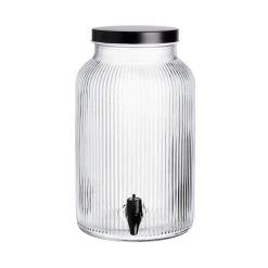 Getränkespender Mit Ständer 2 Tlg. FOUNTAIN In Transparent-Schwarz -Butlers butlers getrankespender mit stander 2 tlg fountain in transparent schwarz 5