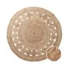 Hanf-Teppich Mit Lochmuster Ø150cm ALL NATURE In Natur -Butlers butlers hanf teppich mit lochmuster o150cm all nature in natur