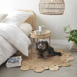 Hanf-Teppich Ø110cm ALL NATURE In Natur -Butlers butlers hanf teppich o110cm all nature in natur 1