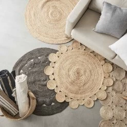 Hanf-Teppich Ø110cm ALL NATURE In Natur -Butlers butlers hanf teppich o110cm all nature in natur 13