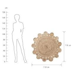 Hanf-Teppich Ø110cm ALL NATURE In Natur -Butlers butlers hanf teppich o110cm all nature in natur 2