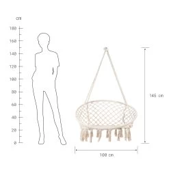 Hängesessel Mit Fransen Ø100cm PARADISE NOW In Creme -Butlers butlers hangesessel mit fransen o100cm paradise now in creme 3