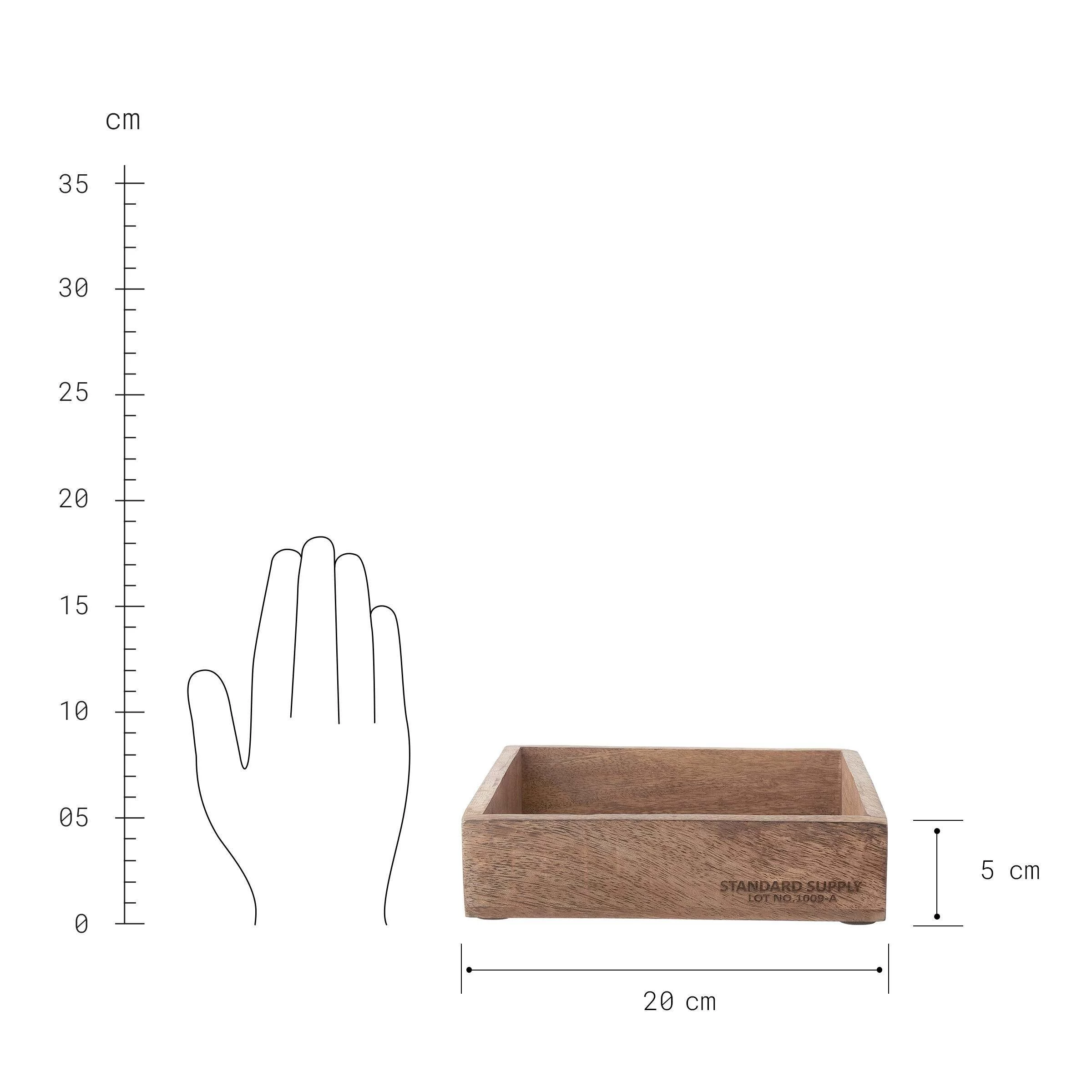 Holzkasten Quadratisch L 20 X B 20cm STANDARD SUPPLY In Braun 5 Holzkasten Quadratisch L 20 X B 20cm STANDARD SUPPLY In Braun – Bild 3