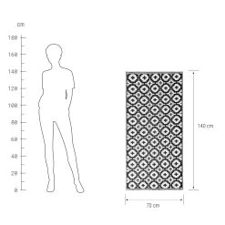 In- & Outdoor-Läufer Mosaik L 140 X B 70cm COLOUR CLASH In Schwarz-Weiß -Butlers butlers in and outdoor laufer mosaik l 140 x b 70cm colour clash in schwarz weiss 2