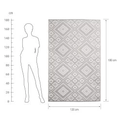 In- & Outdoor-Teppich Ethno L 180 X B 120cm COLOUR CLASH In Grau -Butlers butlers in and outdoor teppich ethno l 180 x b 120cm colour clash in grau 2