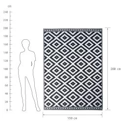 In- & Outdoor-Teppich Ethno/Rauten L 200 X B 150cm COLOUR CLASH In Schwarz-Weiß 12 In- & Outdoor-Teppich Ethno/Rauten L 200 X B 150cm COLOUR CLASH In Schwarz-Weiß -Butlers butlers in and outdoor teppich ethno rauten l 200 x b 150cm colour clash in schwarz weiss 3