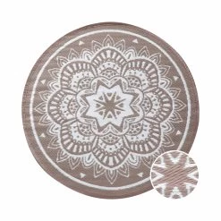 In- & Outdoor-Teppich Flora Ø118cm COLOUR CLASH In Natur-Weiß -Butlers butlers in and outdoor teppich flora o118cm colour clash in natur weiss 2