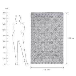 In- & Outdoor-Teppich Kacheln L 180 X B 118cm COLOUR CLASH In Grau-Weiß -Butlers butlers in and outdoor teppich kacheln l 180 x b 118cm colour clash in grau weiss 2