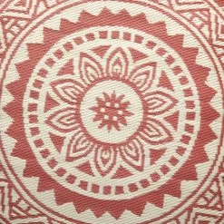 In- & Outdoor-Teppich Ø150cm COLOUR CLASH In Hellrot-Creme -Butlers butlers in and outdoor teppich o150cm colour clash in hellrot creme 3